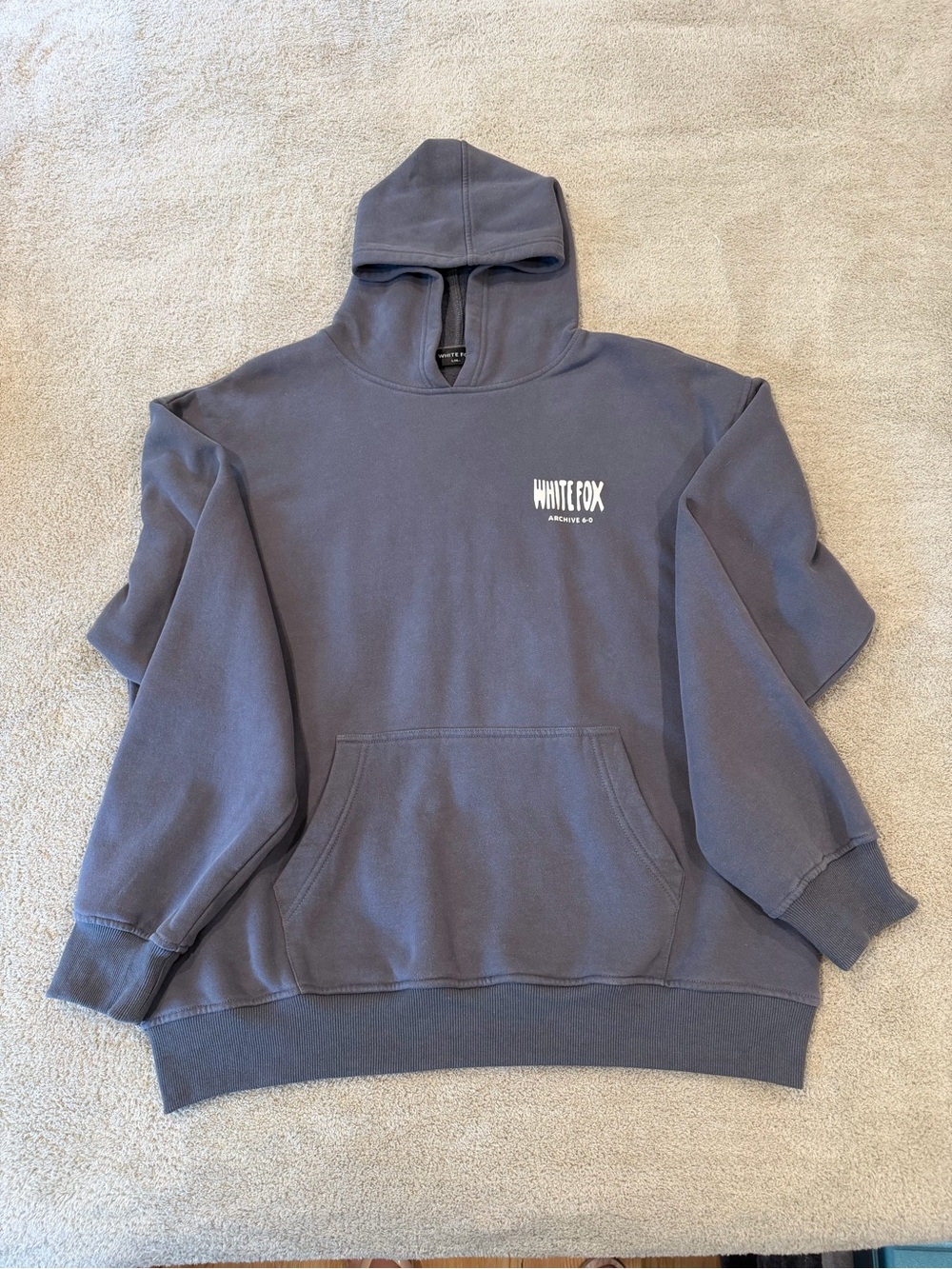 White Fox women’s Hooded Pullover Sweatshirt - Slate Gray